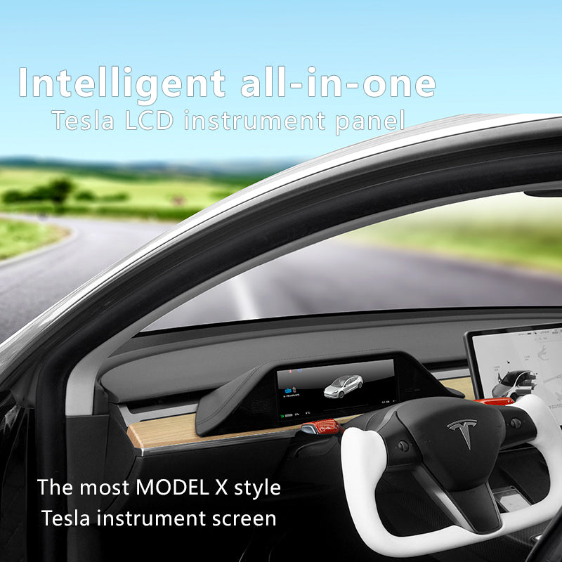 T9P Integrated  Smart Instrument Screen for Tesla Model 3/Y- Support CarPlay/Android Auto