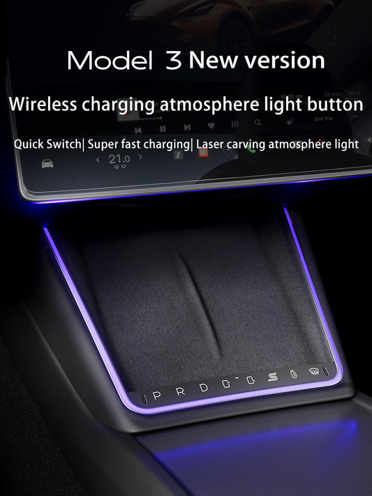 Model 3 Highland Wireless Charging and Center Console Expansion Dock with Ambient Light