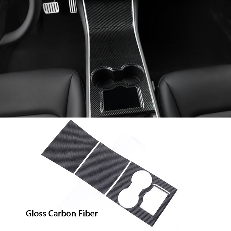 Real Carbon Fiber Center Console Trim Panel Cover for Tesla Model 3/Y