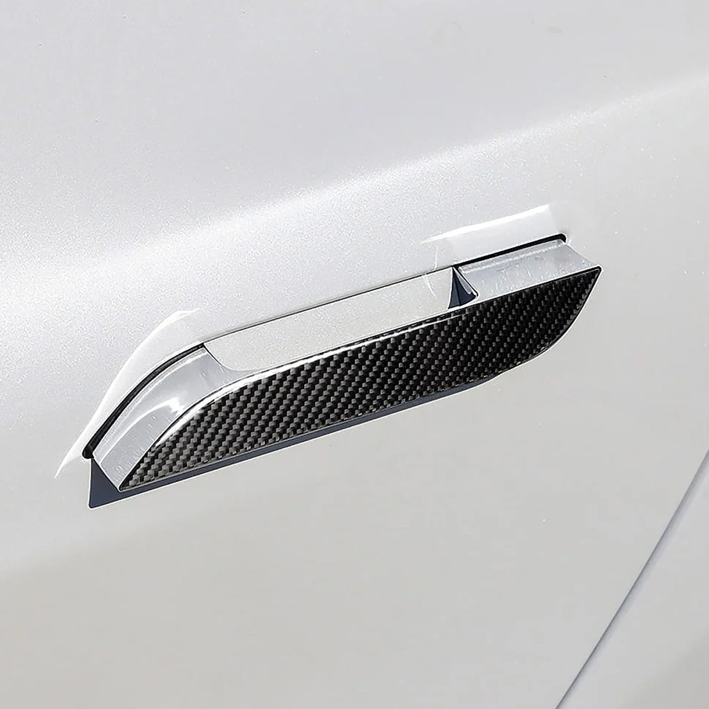 Genuine Carbon Fiber Door Handle Cover for Model S