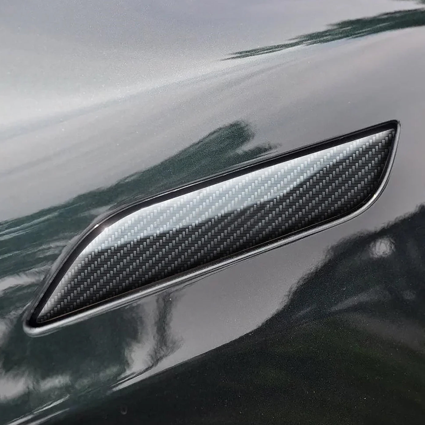 Genuine Carbon Fiber Door Handle Cover for Model S