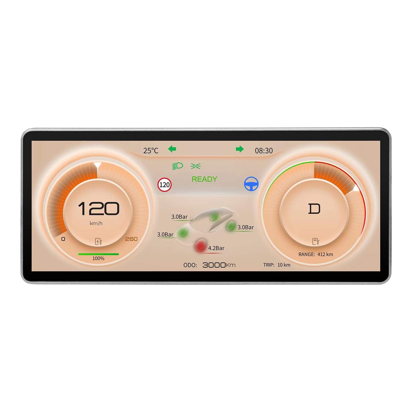 Android OS 4G OTA  10.25 Inch Dashboard Touch Screen for Model 3/Y