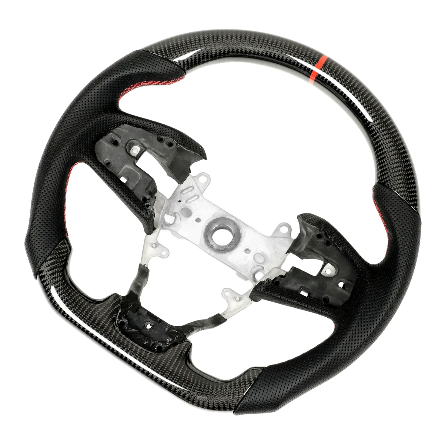 Honda Civic Steering wheel Perforated Leather Steering Wheel Carbon Fiber, Compatible With 2016-2021